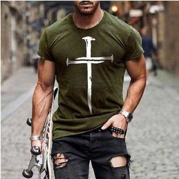 2023 new men's polyester cross 3d t-shirt new short sleeve, White;black
2023 new men's polyester cross 3d t-shirt new short sleeve, White;black