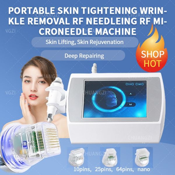 2023 latest fractional rf beauty microneedle roller beauty machine fractional rf micro-needle face machine