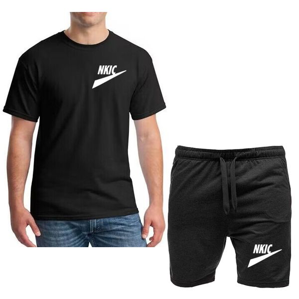 summer fashion mens two piece set brand logo jogging shorts white black 100% cotton t shirt tracksuit short sleeve sets sports suits for men, Gray
summer fashion mens two piece set brand logo jogging shorts white black 100% cotton t shirt tracksuit short sleeve sets sports suits for men, Gray