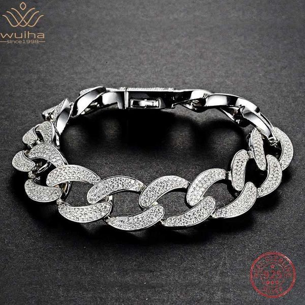 hiphop rock solid 925 sterling silver vvs1 synthetic diamond gem miami cuban bracelet sparkling fine jewelry 0619, Black
hiphop rock solid 925 sterling silver vvs1 synthetic diamond gem miami cuban bracelet sparkling fine jewelry 0619, Black