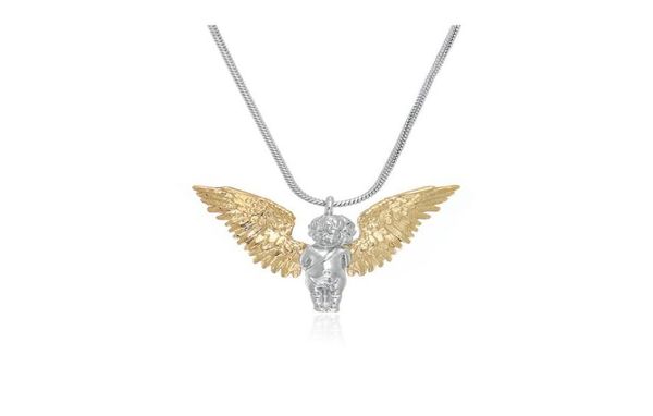 retro gold and silver angel necklace wing titanium steel personality soil cool jumping di accessories street hip hop sweater chain2716474
retro gold and silver angel necklace wing titanium steel personality soil cool jumping di accessories street hip hop sweater chain2716474