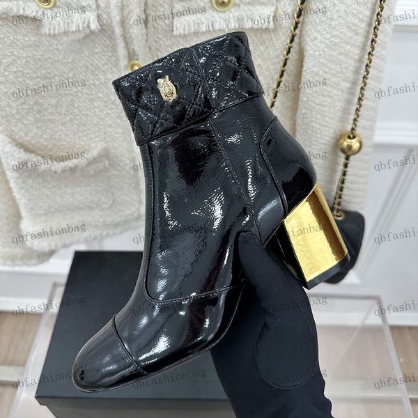 designer womens ankle boots patent leather patchwork diamond dress shoes hardware metal c buckle round toe ankle boots dress shoes high heel, Black
designer womens ankle boots patent leather patchwork diamond dress shoes hardware metal c buckle round toe ankle boots dress shoes high heel, Black