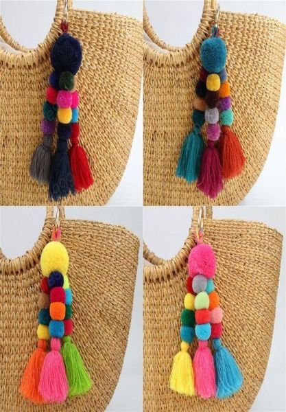 colorful pompom keychain long tassel bag charm pendant keyring key chains for women purse handbag decor8728079, Silver
colorful pompom keychain long tassel bag charm pendant keyring key chains for women purse handbag decor8728079, Silver