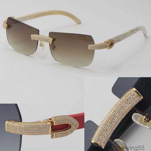 2022 new model micro-paved diamond sunglasses original black buffalo horn rimless genuine natural sun glasses 18k gold c decoration male fem, White;black
2022 new model micro-paved diamond sunglasses original black buffalo horn rimless genuine natural sun glasses 18k gold c decoration male fem, White;black