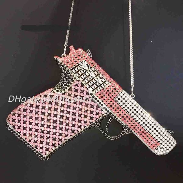 crystal pistol handbag rhinestone evening dress bag for party women's mobile phone bag and wallet
crystal pistol handbag rhinestone evening dress bag for party women's mobile phone bag and wallet