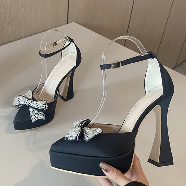 liyke 2023 spring women pumps fashion design white pearl bowknot high heels platform sandals pointed toe party dress shoes lady, Black
liyke 2023 spring women pumps fashion design white pearl bowknot high heels platform sandals pointed toe party dress shoes lady, Black