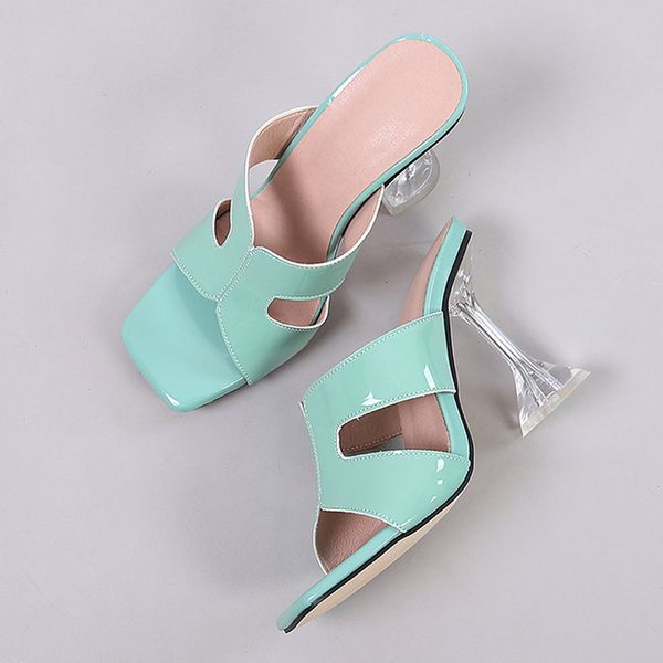 liyke summer big size 46 green womens shoes slippers cozy patent leather wide band transparent strange high heels slides sandal, Black
liyke summer big size 46 green womens shoes slippers cozy patent leather wide band transparent strange high heels slides sandal, Black