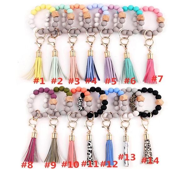 tassels wood bead keychain silicone beads bracelet party favor leather key ring food grade wrist keychains t2i529914751030, Silver
tassels wood bead keychain silicone beads bracelet party favor leather key ring food grade wrist keychains t2i529914751030, Silver