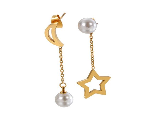 tke115 fashion jewelry women new design stars and moon pearls bears irregular earrings stainless steel charms earring el oso pend1391994, Golden;silver
tke115 fashion jewelry women new design stars and moon pearls bears irregular earrings stainless steel charms earring el oso pend1391994, Golden;silver