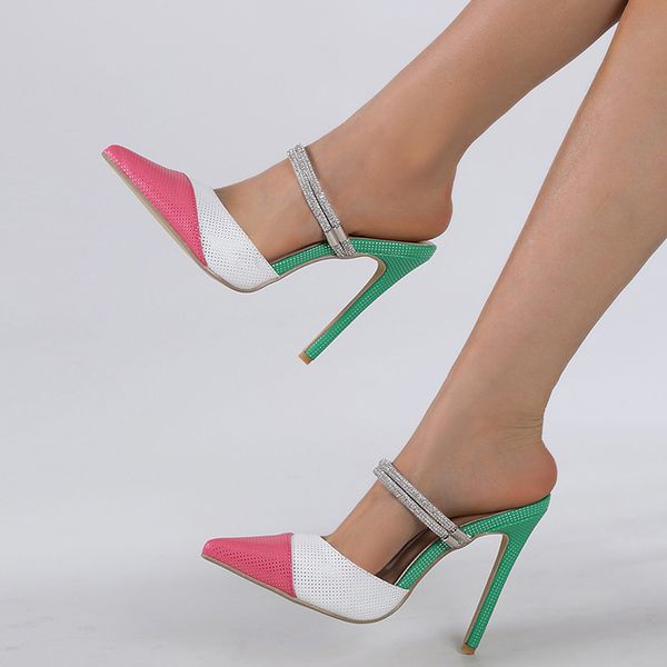 liyke 2023 rhinestones women pumps slippers elegant pointed toe high heels lady mules slides summer fashion party prom shoes, Black
liyke 2023 rhinestones women pumps slippers elegant pointed toe high heels lady mules slides summer fashion party prom shoes, Black