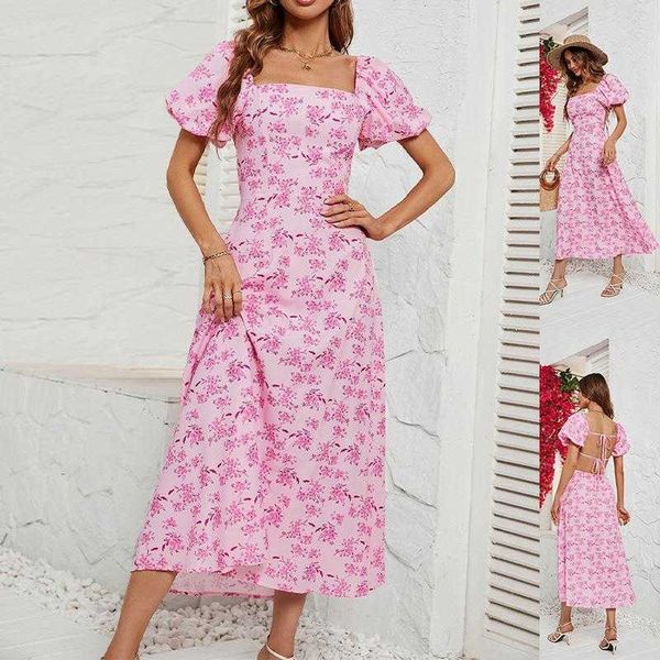 summer womens printed wear ins floral dress for midi dresses women, Black;gray 
summer womens printed wear ins floral dress for midi dresses women, Black;gray