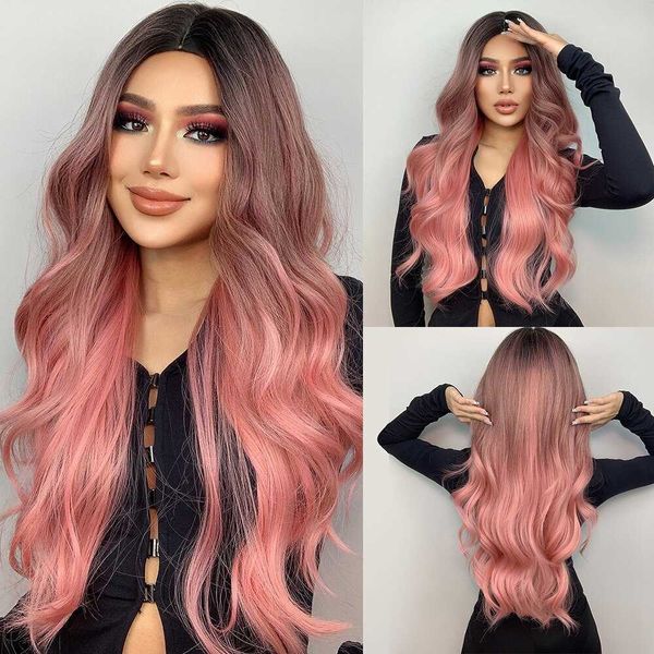 lace wigs pink wigs for women long wavy wig middle part cosplay wig synthetic heat resistant wig natural hair looking z0613, Black;brown
lace wigs pink wigs for women long wavy wig middle part cosplay wig synthetic heat resistant wig natural hair looking z0613, Black;brown