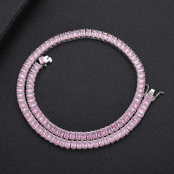 4*6mm copper tennis chain necklaces diamond tennis chain baguette square tennis chain necklace, Silver
4*6mm copper tennis chain necklaces diamond tennis chain baguette square tennis chain necklace, Silver