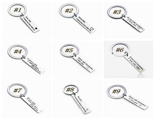 stainless steel keychain letter drive safe i need you here with me keychains car key chains drive safe keyring9395696, Silver
stainless steel keychain letter drive safe i need you here with me keychains car key chains drive safe keyring9395696, Silver