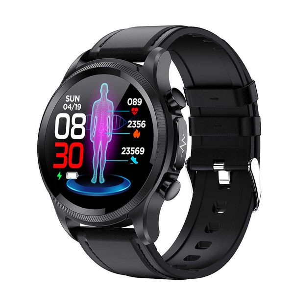 Image of E400 smartwatch non-invasive ECG+PPG temperature blood oxygen monitoring chest intimate rate strap handheld