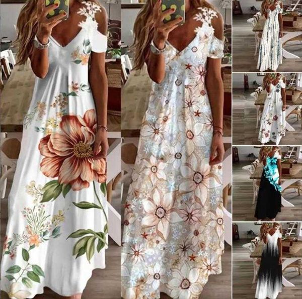 womens summer lace casual dresses sling v neck fashion striped printed loose dress, Black;gray
womens summer lace casual dresses sling v neck fashion striped printed loose dress, Black;gray