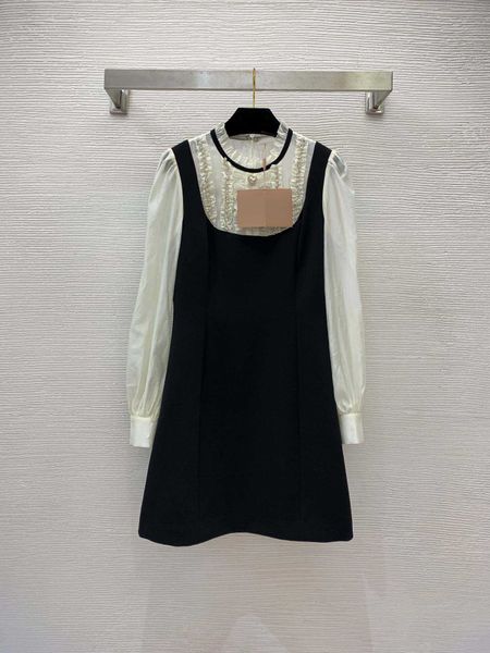 23ss summer dresses women dress women designer clothes wood ear edge heavy work inlay diamond decoration fake two-piece long-sleeved dress w, Black;gray
23ss summer dresses women dress women designer clothes wood ear edge heavy work inlay diamond decoration fake two-piece long-sleeved dress w, Black;gray
