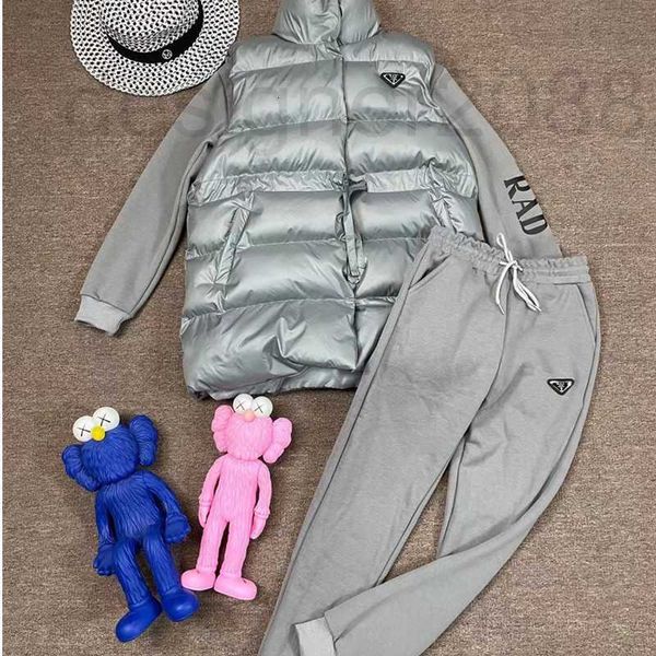 women's tracksuits designer winter leisure fashion sports set sweater hooded down cotton coat three piece large size wzl1, Gray
women's tracksuits designer winter leisure fashion sports set sweater hooded down cotton coat three piece large size wzl1, Gray