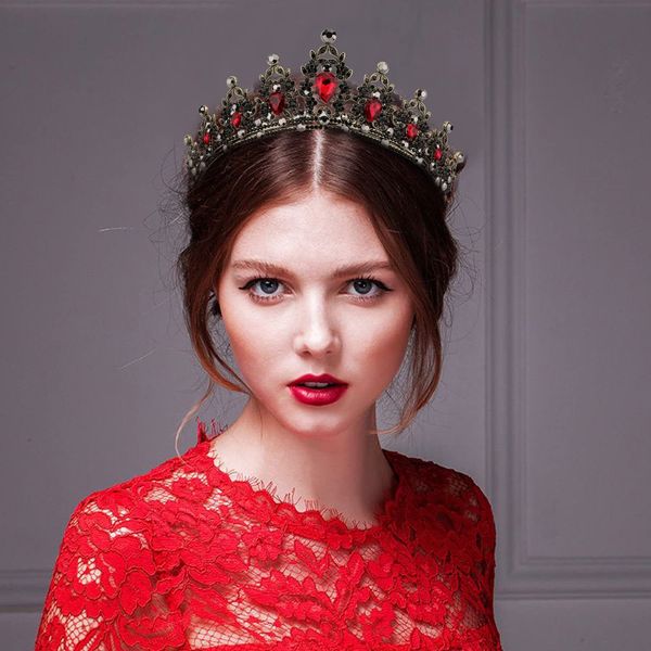 bridal headwear baroque red diamond crown princess headwear birthday crown wedding host performance hair accessories ts-0003, Silver
bridal headwear baroque red diamond crown princess headwear birthday crown wedding host performance hair accessories ts-0003, Silver