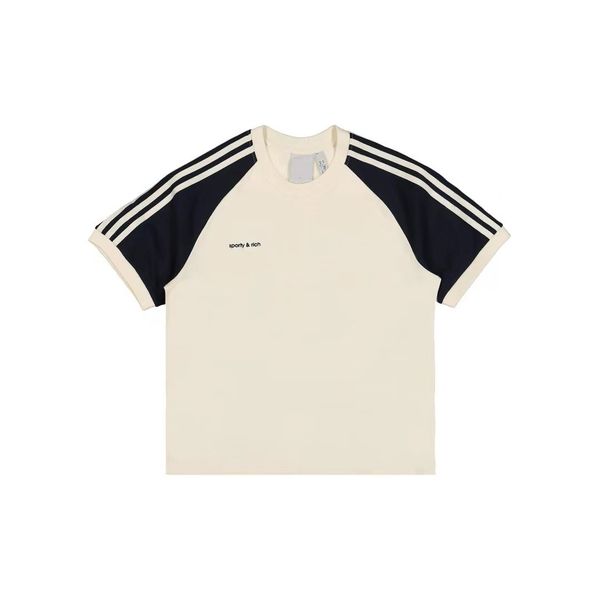 women t-shirt short sleeve contrast stripe sports vintage t shirt female casual tees, White
women t-shirt short sleeve contrast stripe sports vintage t shirt female casual tees, White