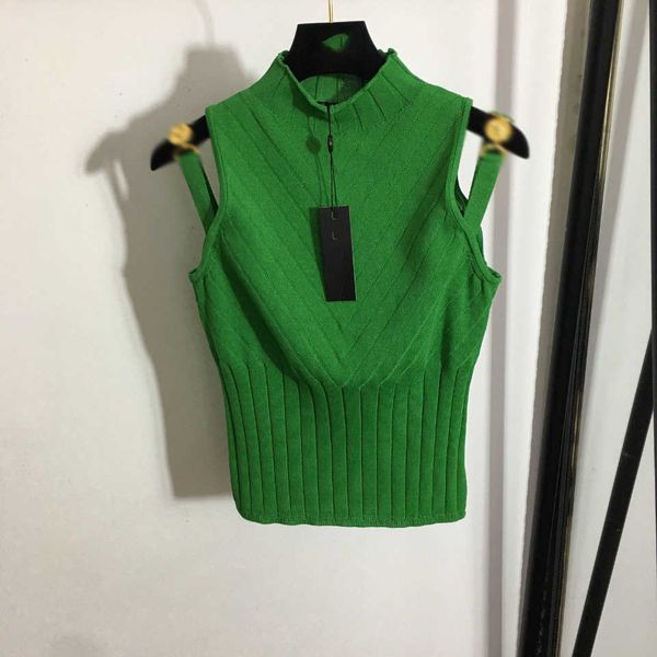 23ss womens knits women designer clothes new metal buckle shoulder strap slim fit standing collar knitted tank small sweetheart women clothe, White
23ss womens knits women designer clothes new metal buckle shoulder strap slim fit standing collar knitted tank small sweetheart women clothe, White