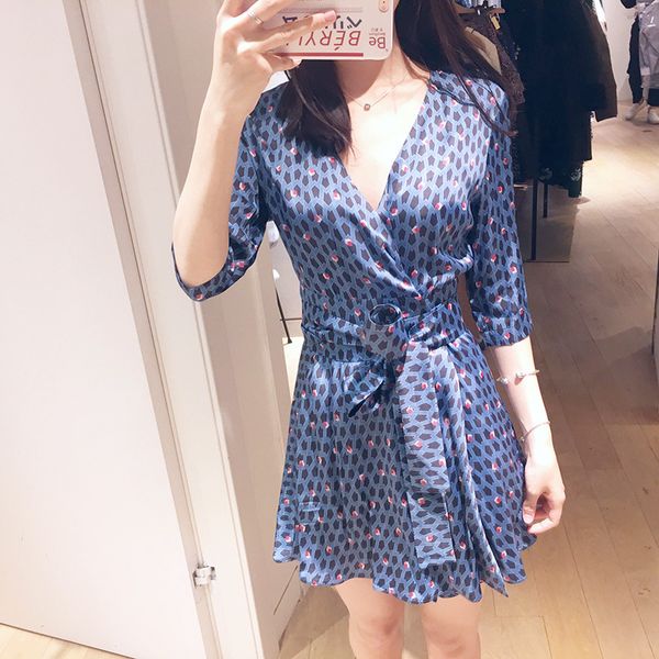 casual dresses -aje fresh slim fit lace up floral short dress ladies v-neck women's dress, Black;gray
casual dresses -aje fresh slim fit lace up floral short dress ladies v-neck women's dress, Black;gray