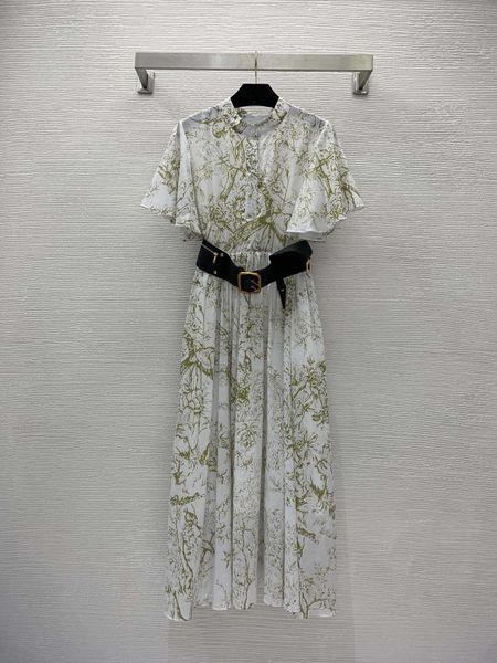 23ss summer dresses women dress women designer clothes temperament printed half button front standing collar flying sleeves large swing dres, Black;gray
23ss summer dresses women dress women designer clothes temperament printed half button front standing collar flying sleeves large swing dres, Black;gray