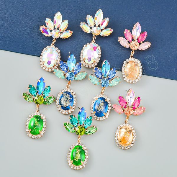 fashion metal rhinestone resin flower earrings for women elegant trendy dangle earrings banquet jewelry accessories, Silver
fashion metal rhinestone resin flower earrings for women elegant trendy dangle earrings banquet jewelry accessories, Silver