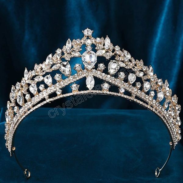 korean luxury gold color crystal tiara crown women wedding hair jewelry elegant bridal bride queen crown hair accessories, Slivery;white
korean luxury gold color crystal tiara crown women wedding hair jewelry elegant bridal bride queen crown hair accessories, Slivery;white