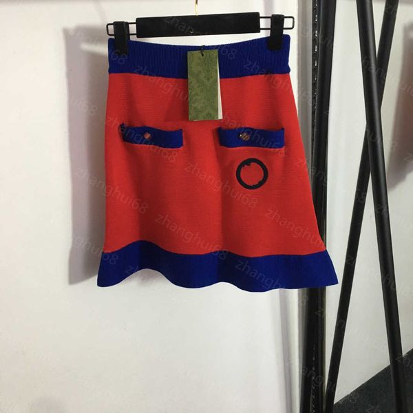 23ss designer clothing double designer skirts mini skirt womens g letter embroidery pocket red and blue matching knit half skirt women cloth, Black
23ss designer clothing double designer skirts mini skirt womens g letter embroidery pocket red and blue matching knit half skirt women cloth, Black
