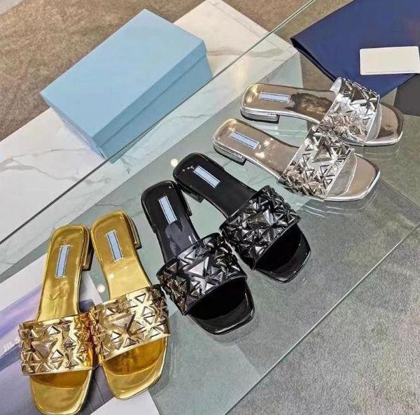 triangles women flat slippers and sandal triangular metal nails flip-flops classic female party holiday open-toed fashion beach slippers 35-, Black
triangles women flat slippers and sandal triangular metal nails flip-flops classic female party holiday open-toed fashion beach slippers 35-, Black