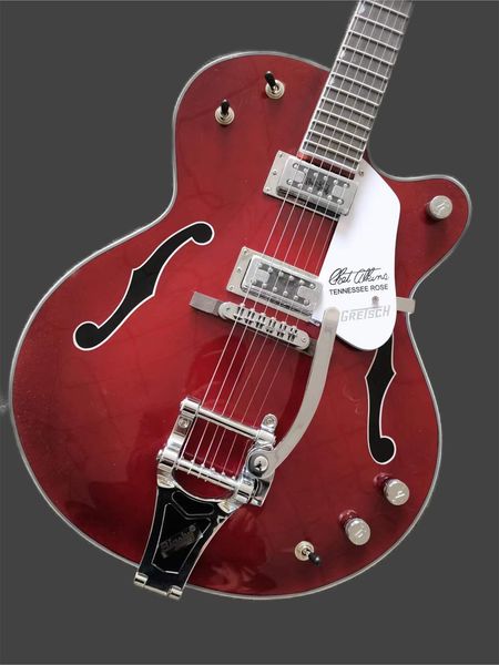 6-string jazz electric guitar, hollow guitar, silver accessories, jacaranda fingerboard
6-string jazz electric guitar, hollow guitar, silver accessories, jacaranda fingerboard