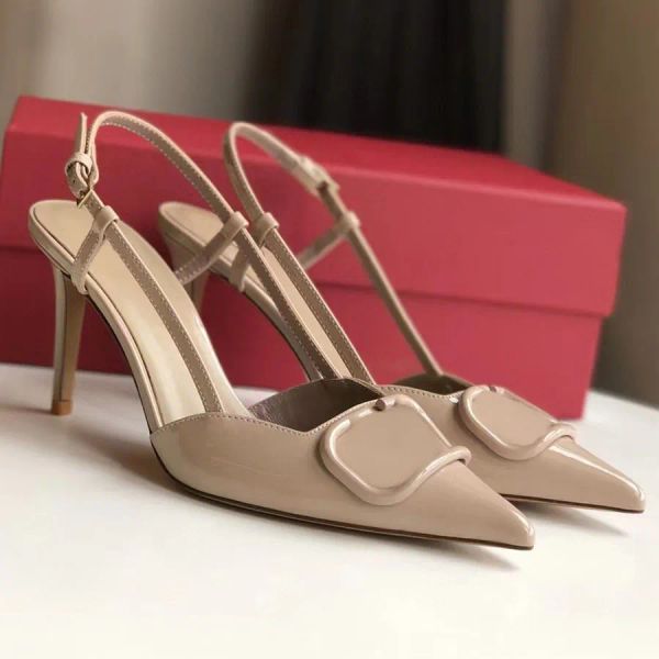 2023 classic stiletto women's shoes luxury designer metal lettering logo pointed sandal buckle heels party wedding shoes 35-41, Black
2023 classic stiletto women's shoes luxury designer metal lettering logo pointed sandal buckle heels party wedding shoes 35-41, Black