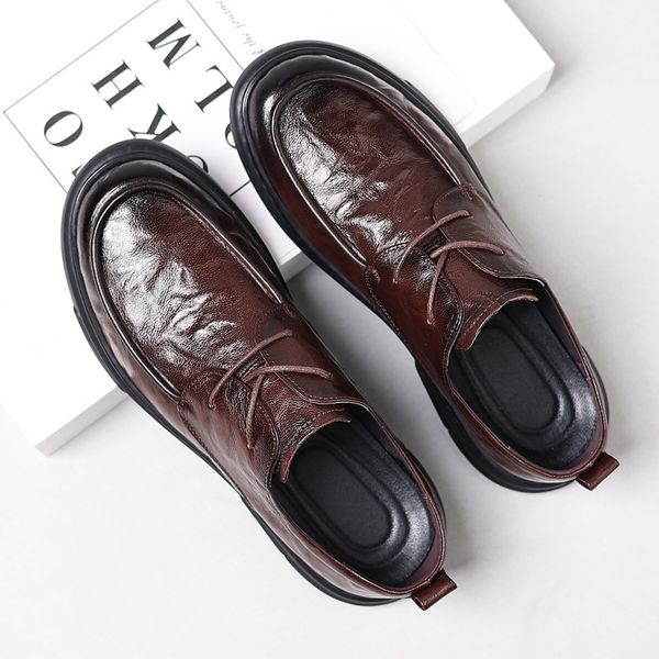 casual shoes men leather breathable and anti slip british fashion korean version, Black
casual shoes men leather breathable and anti slip british fashion korean version, Black