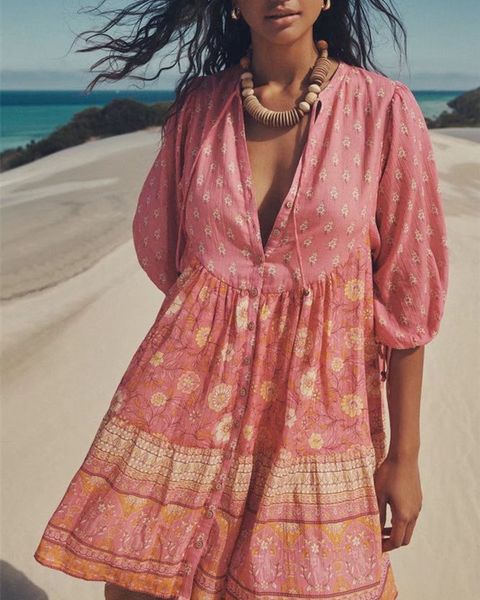 boho vacations rayon cotton mid loose v-neck tassel eam dress women floral print party dress beach bohemian ladies, Black;gray
boho vacations rayon cotton mid loose v-neck tassel eam dress women floral print party dress beach bohemian ladies, Black;gray