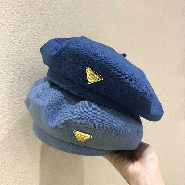 fashion newsboy designer luxury beret triangle label beret children's denim minority painter's hat casual and versatile show face, Blue;gray
fashion newsboy designer luxury beret triangle label beret children's denim minority painter's hat casual and versatile show face, Blue;gray