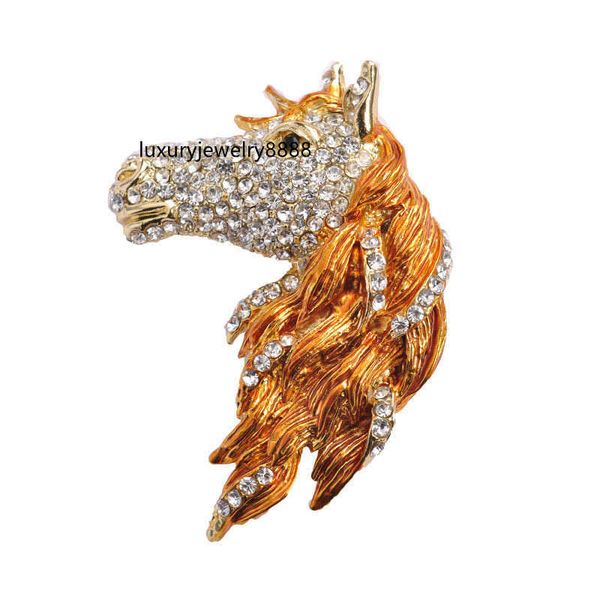 brown painted water diamond horse head brooch black drip oil animal horse jewelry pin, Gray
brown painted water diamond horse head brooch black drip oil animal horse jewelry pin, Gray