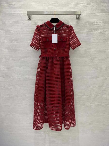 23ss summer dresses women dress women designer clothes summer new french style cutout fabric buckle lapel slim fit short sleeve dress women, Black;gray
23ss summer dresses women dress women designer clothes summer new french style cutout fabric buckle lapel slim fit short sleeve dress women, Black;gray