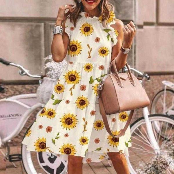 little daisy sunflower sleeveless printed dress womens summer casual round neck retro mini skirt, Black;gray
little daisy sunflower sleeveless printed dress womens summer casual round neck retro mini skirt, Black;gray