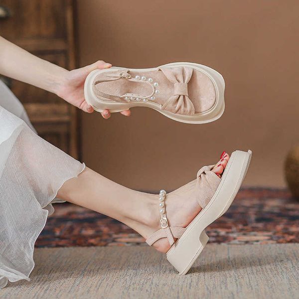 sandals 2023 thick sole sandals for women to wear on the outside with pearls fashionable and versatile a sponge that increases height of sim, Black
sandals 2023 thick sole sandals for women to wear on the outside with pearls fashionable and versatile a sponge that increases height of sim, Black