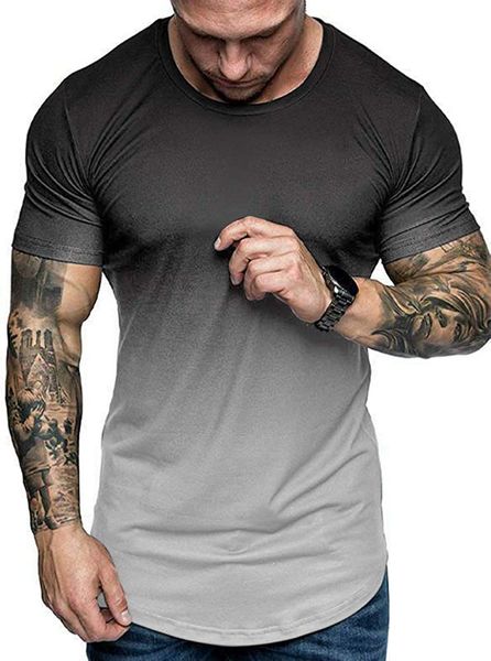 mens muscle gym t-shirts short sleeve in gradient colors for workout athletic bodybuilding, White;black
mens muscle gym t-shirts short sleeve in gradient colors for workout athletic bodybuilding, White;black