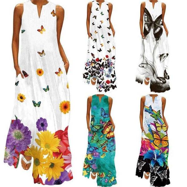 summer womens fashion digital dress printed v neck sleeveless maxi pocket s, Black;gray
summer womens fashion digital dress printed v neck sleeveless maxi pocket s, Black;gray