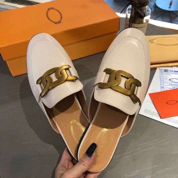 designer women casual sandal shoes chain detailed mules slipper loafer sabot flats backless calfskin leather slip on flip flop loafers rubbe, Black
designer women casual sandal shoes chain detailed mules slipper loafer sabot flats backless calfskin leather slip on flip flop loafers rubbe, Black