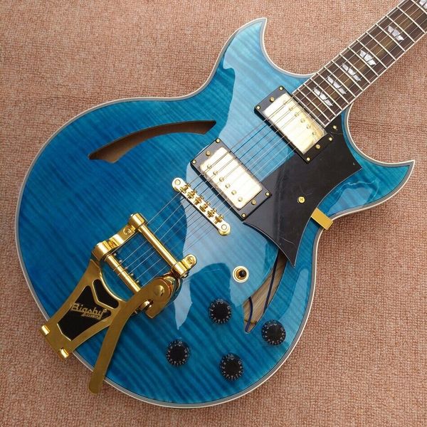 guitar shop new rosewood finger transparent blue hollow 6 string electric guitar
guitar shop new rosewood finger transparent blue hollow 6 string electric guitar