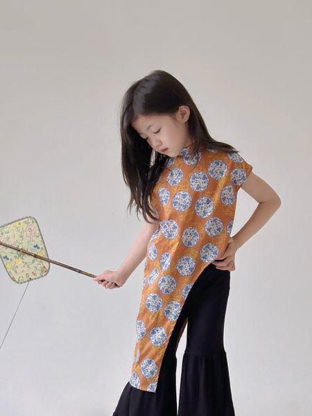 cuhk children's new chinese style is irregular cheongsam skirt black the pants lace, White
cuhk children's new chinese style is irregular cheongsam skirt black the pants lace, White