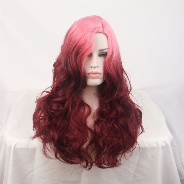 loose curly wigs for women woodfestival pink burgundy ombre wig long fashion synthetic hair high temperature, Black
loose curly wigs for women woodfestival pink burgundy ombre wig long fashion synthetic hair high temperature, Black