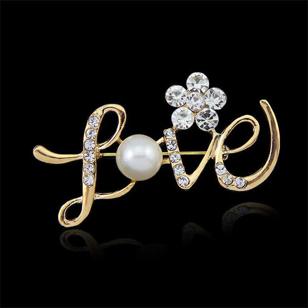 fashion personality english love brooch female rhinestone pearl flower brooch suit cardigan pin fashion, Gray
fashion personality english love brooch female rhinestone pearl flower brooch suit cardigan pin fashion, Gray