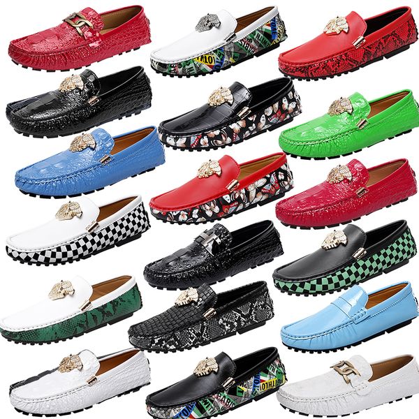 luxury bran ltalian designer crocodile print loafers metal buckle glossy finish check leather shoes party dress shoes business office formal, Black
luxury bran ltalian designer crocodile print loafers metal buckle glossy finish check leather shoes party dress shoes business office formal, Black