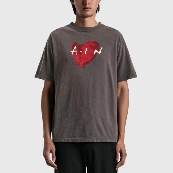 23ss new woman men's t-shirts classic heart t-shirt broken love letter printed vintage washed short sleeve casual summer fashion breath, White;black
23ss new woman men's t-shirts classic heart t-shirt broken love letter printed vintage washed short sleeve casual summer fashion breath, White;black
