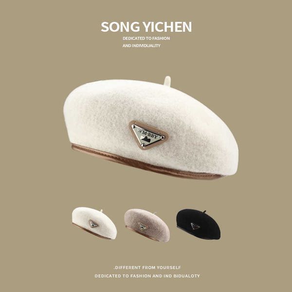 fashion newsboy cap designer luxury beret p style autumn triangle beret women's placket wool bud hat winter leisure versatile painter w, Blue;gray
fashion newsboy cap designer luxury beret p style autumn triangle beret women's placket wool bud hat winter leisure versatile painter w, Blue;gray